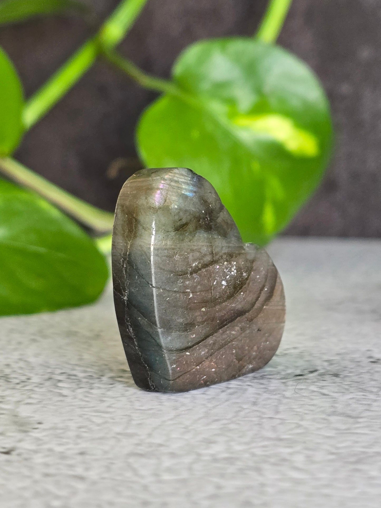 Labradorite Heart