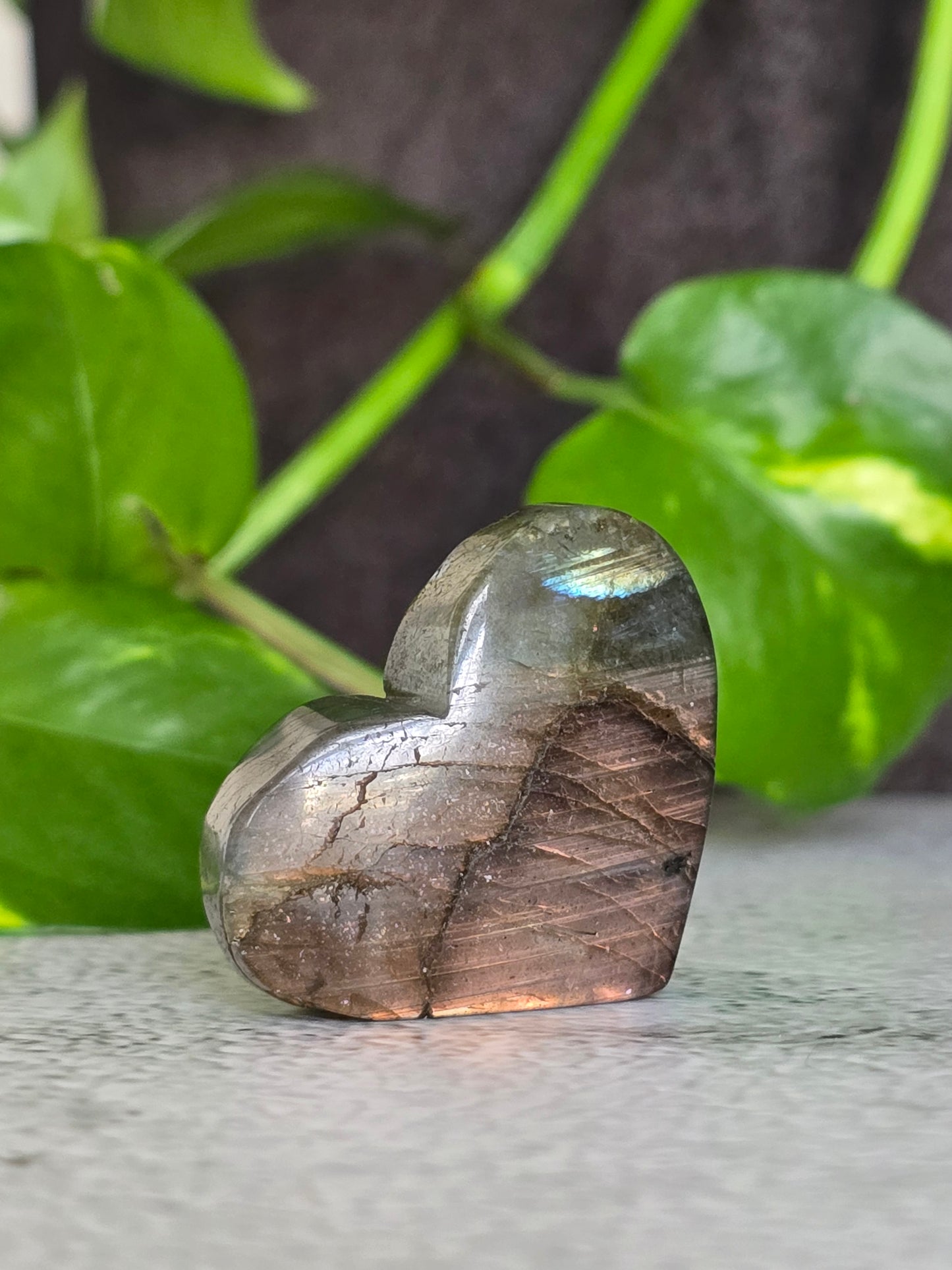 Labradorite Heart