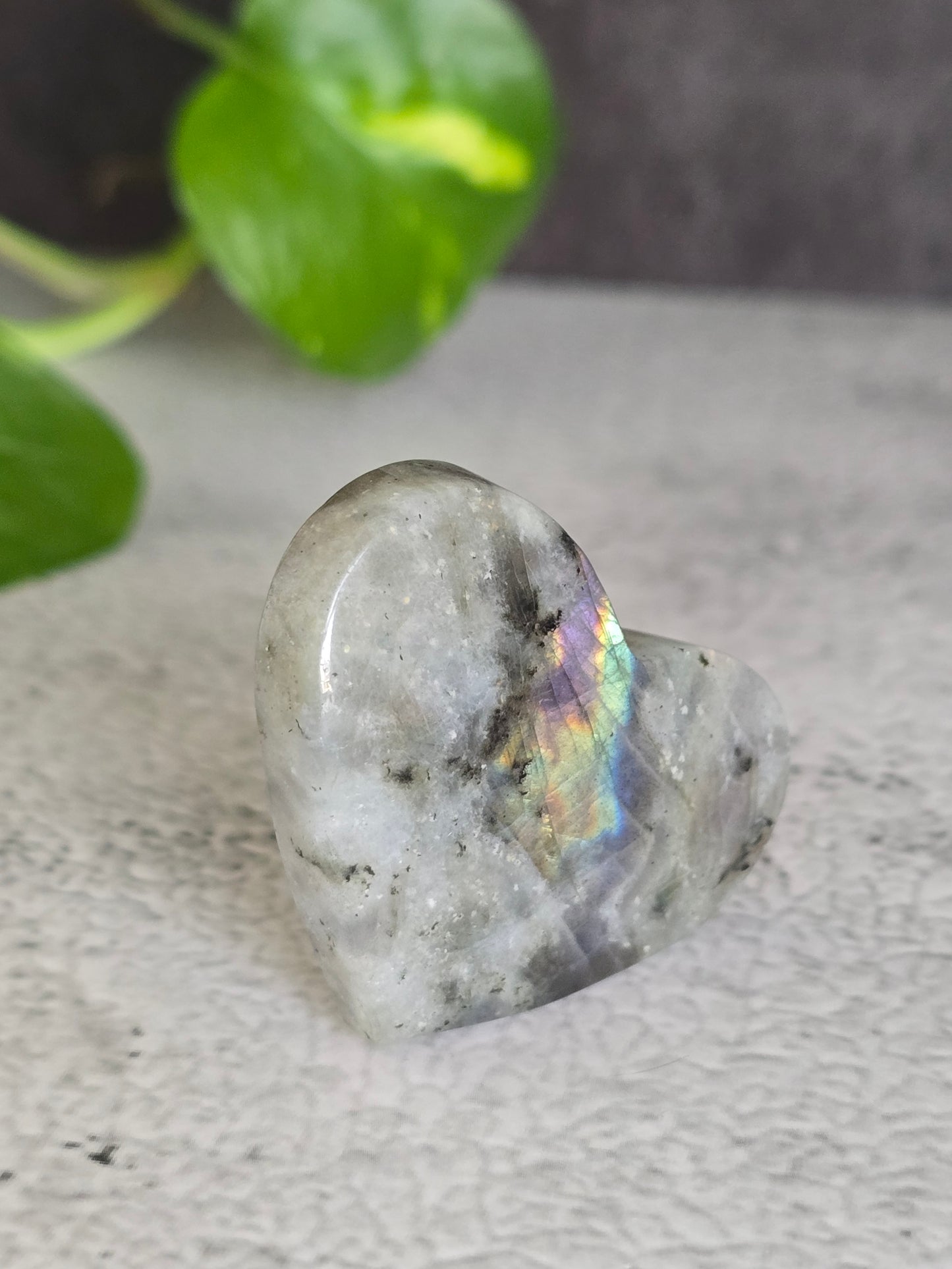 Labradorite Heart