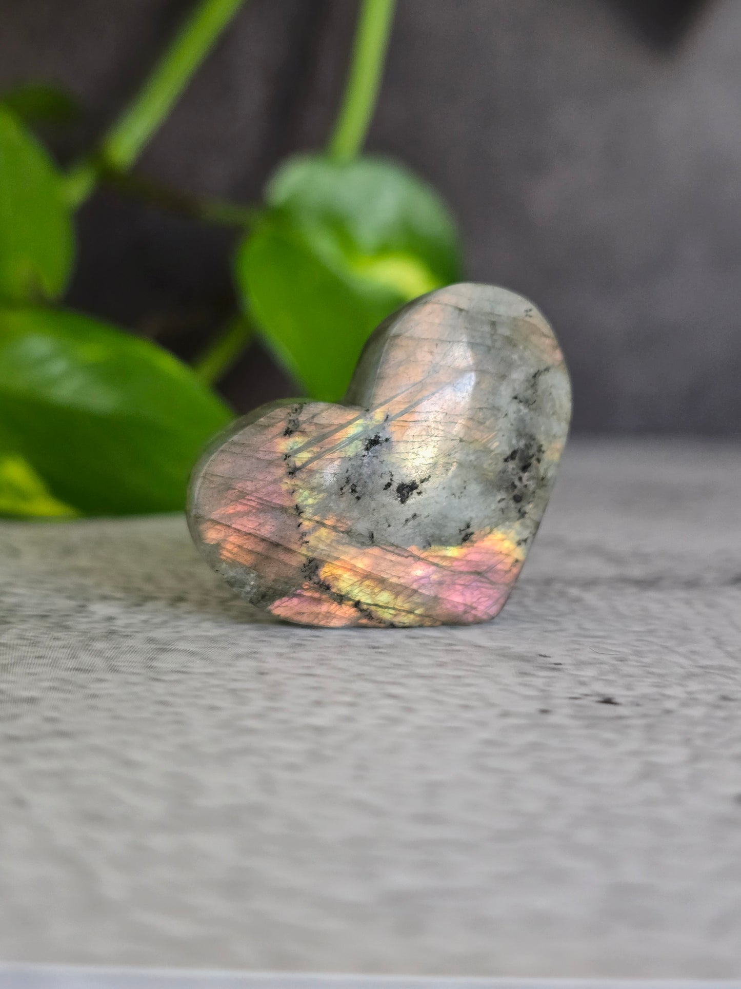 Labradorite Heart