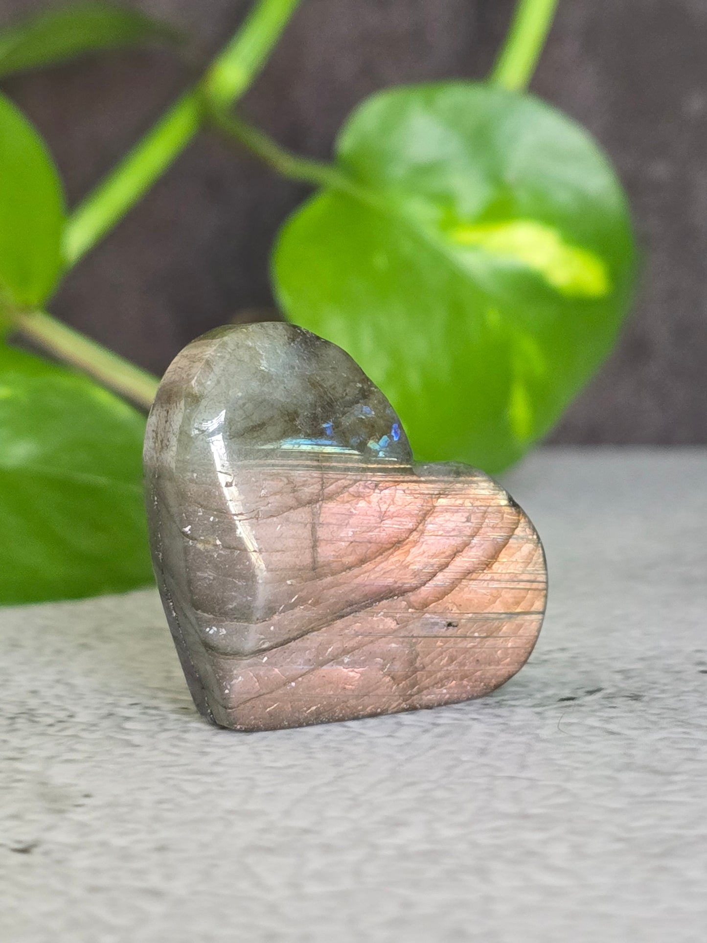 Labradorite Heart