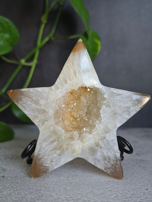 Druzy Agate Star