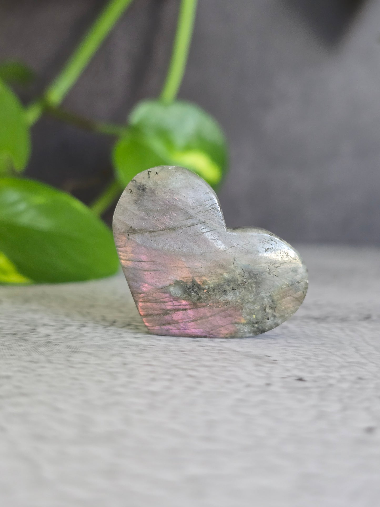 Labradorite Heart