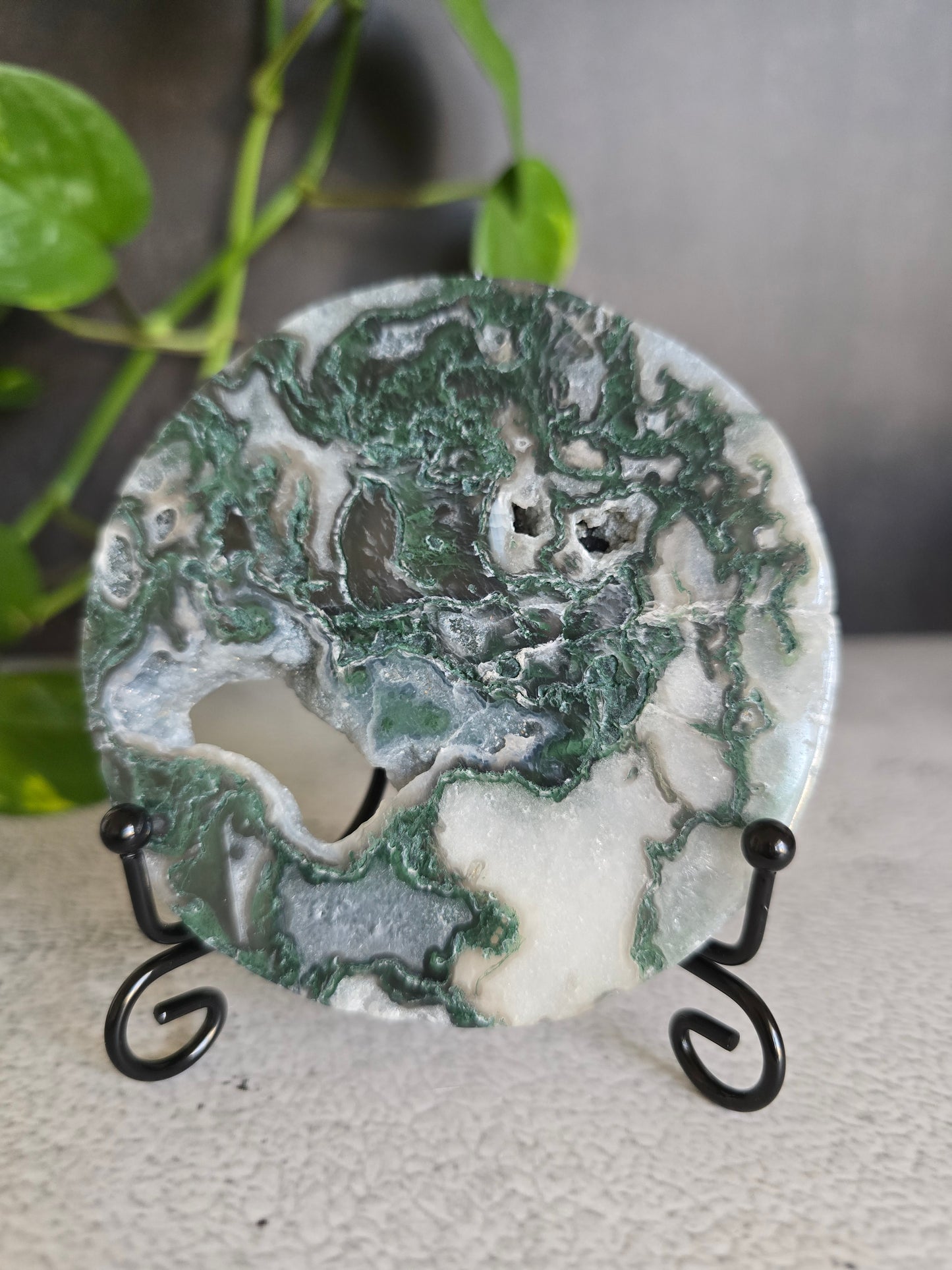 Moss Agate Disc